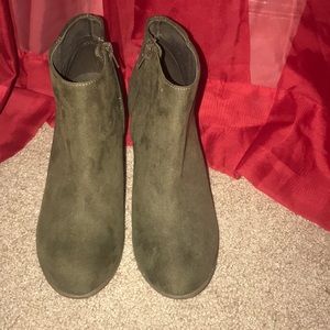 Olive green Booties